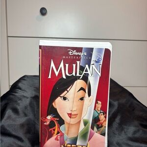 Disney Mulan VHS with Blue and Red Artwork